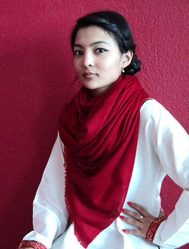 Pure Pashmina Shawl Monk Red