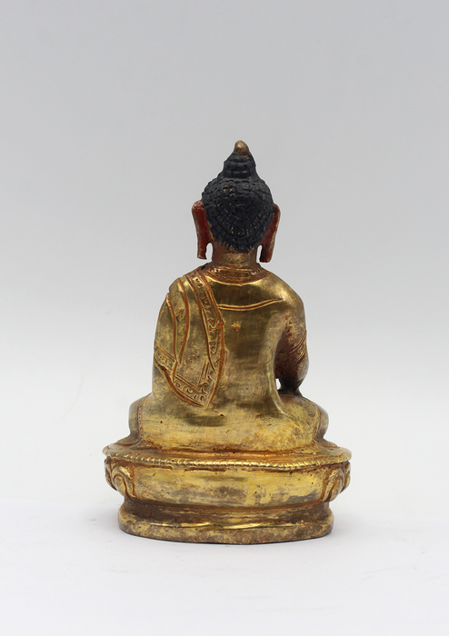 Gold Plated Mini Shakyamuni Buddha Statue 3" H