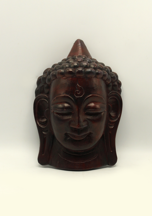 Handcarved Wooden Mask Buddha Face