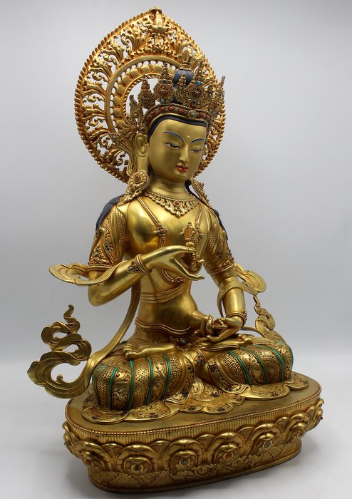 Masterpiece 24 K Gold  Vajrasattva   21"H Sculpture Buddhist Deity