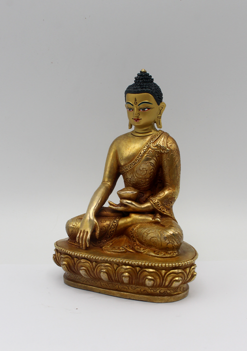 Fully Gold Plated Shakyamuni Buddha Statue