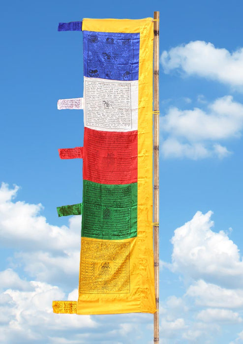 Tibetan Vertical Silk Prayer Flags