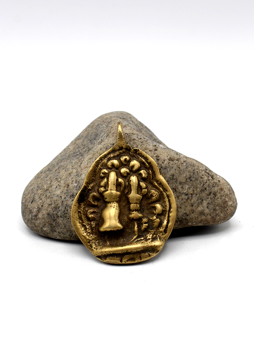 Bell and Dorje  Brass  Tibetan Pendant