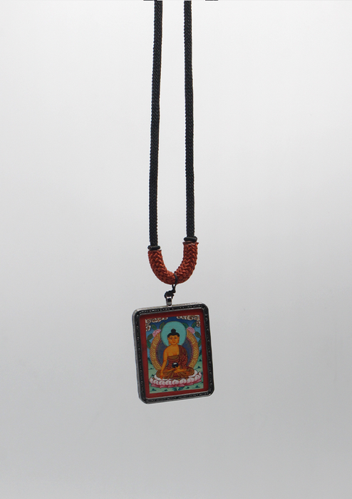 Hanpainted Shakyamuni Arts Thangka Mini Pendant