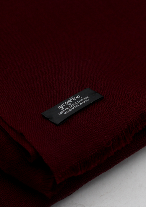 Monk Red  Maroon Cashmere  Large  Shawl