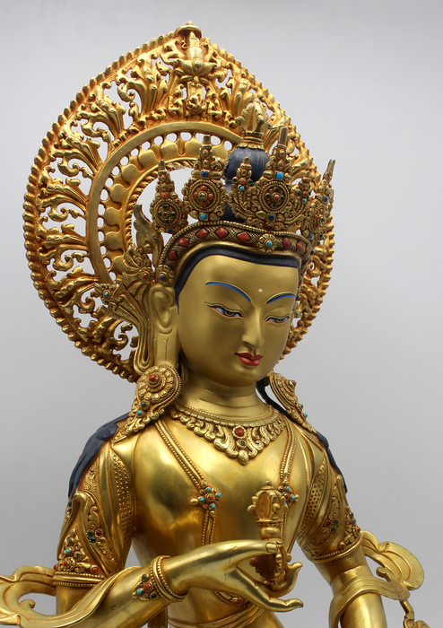 Masterpiece 24 K Gold  Vajrasattva   21"H Sculpture Buddhist Deity