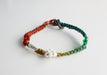 Multi Color Glass Beads Hemp Bracelet - nepacrafts