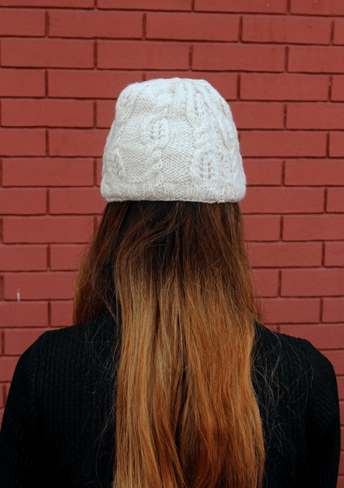 Nepalese Pure Wool White Sherpa Cap with Inner Fleece