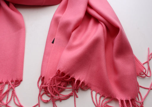 Soft and Warm Pink Winter Woolen Scarf Shawl - nepacrafts