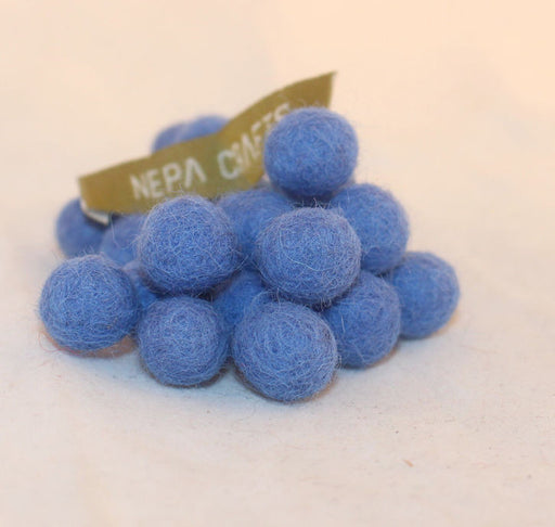 1cm Felt Balls-Blue, Dark Blue, Brown, Pink - nepacrafts