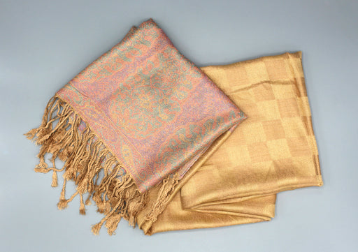 Brown Soft Women's Shawl with Border - nepacrafts