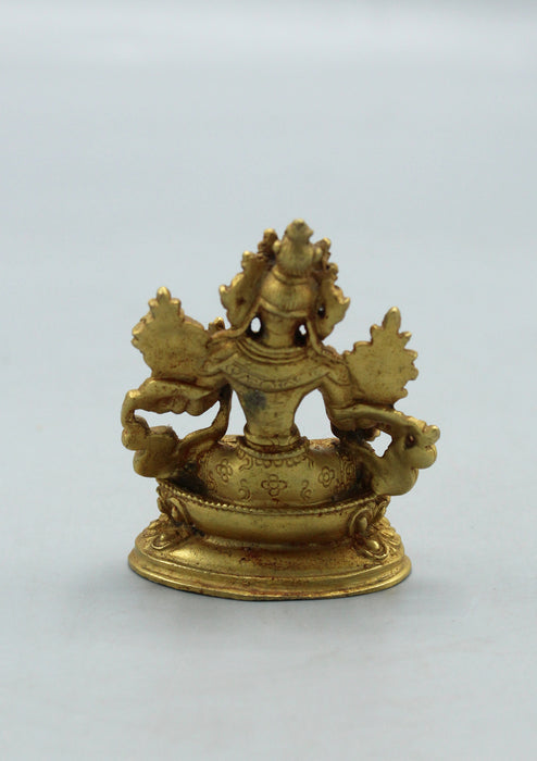 Gold Plated Mini WhiteTara Statue