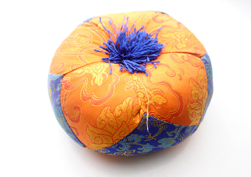 Orange and Blue Stuffed Cushion or Pillow for Singing Bowls - nepacrafts