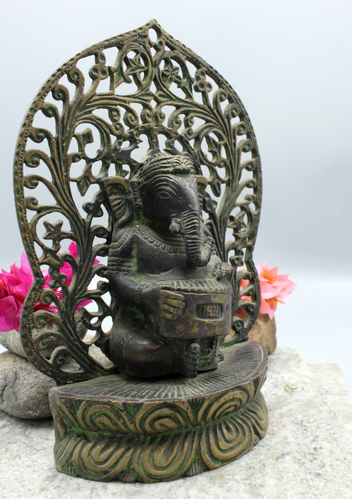 Copper Oxidized Ganesha Statue