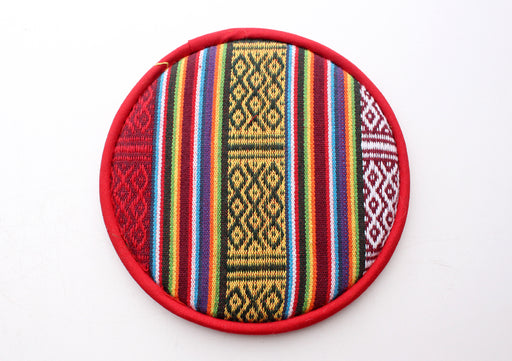 Round and Light Weight Bhutanese Fabric Singing Bowl Cushion - nepacrafts