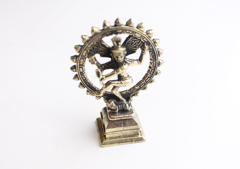 Handcarved Brass Dancing Lord Shiva Nataraj Statue - nepacrafts