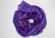 Dark Purple Cotton Om Shawl - nepacrafts