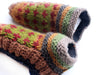Green and Maroon Multicolor Woolen Indoor Lined Hand Knitted Socks - nepacrafts