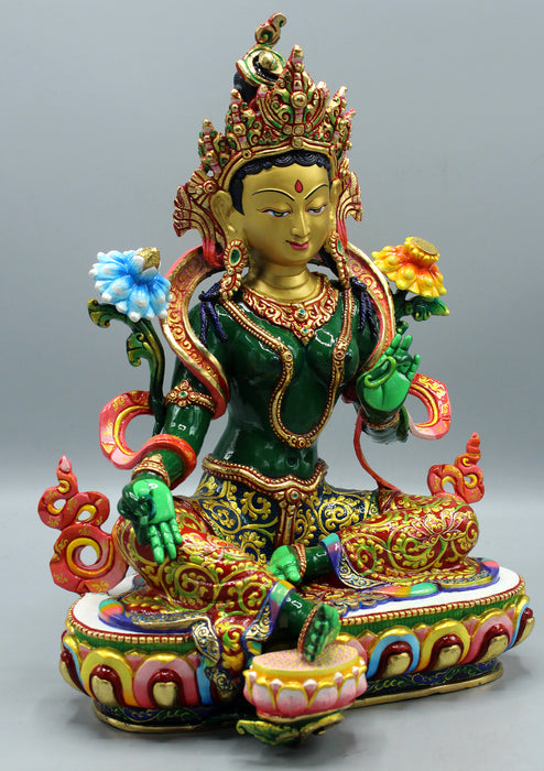 Masterpiece Green Tara Statue by Meenu Shakya