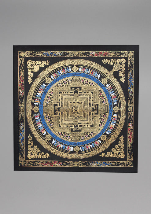 Tibetan Kalachakra Mandala Painted Thangka