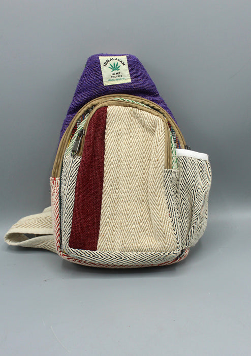 Hemp and Gheri Cotton Mix Natural Cross Travel Bag