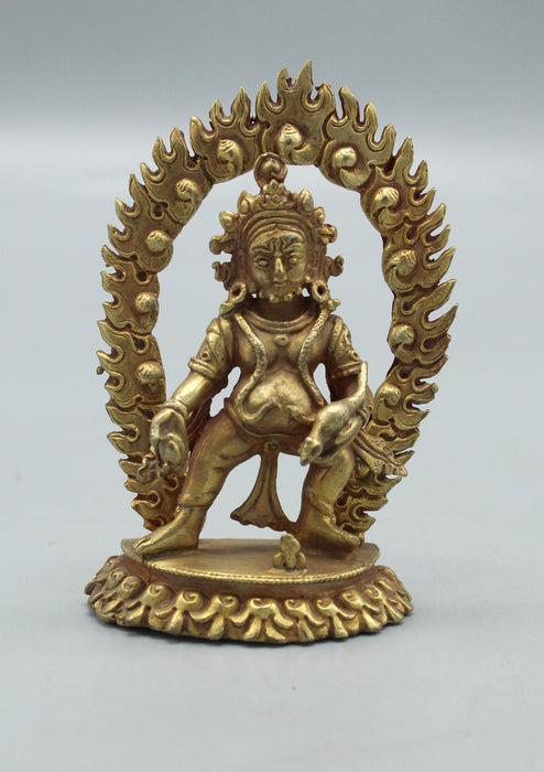 Gold Plated Mini Kubera Zambala Statue