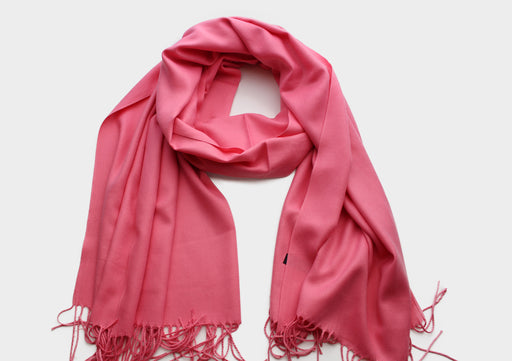Soft and Warm Pink Winter Woolen Scarf Shawl - nepacrafts