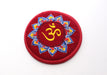 Hindu Om Embroidered Round and Light Weight Singing Bowl Cushion - nepacrafts