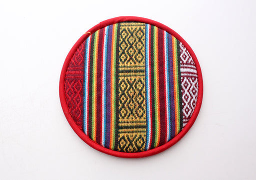 Round and Light Weight Bhutanese Fabric Singing Bowl Cushion - nepacrafts