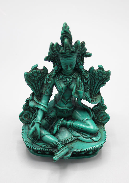 Green Tara Resin Statue 6"