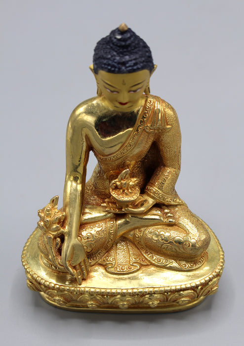 Healing Medicine Buddha Fully Gold Plated Statue