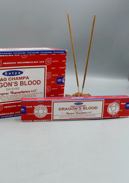 Satya  Dragon's Blood Incense Sticks, Set of 12 Packs, Each 15 g