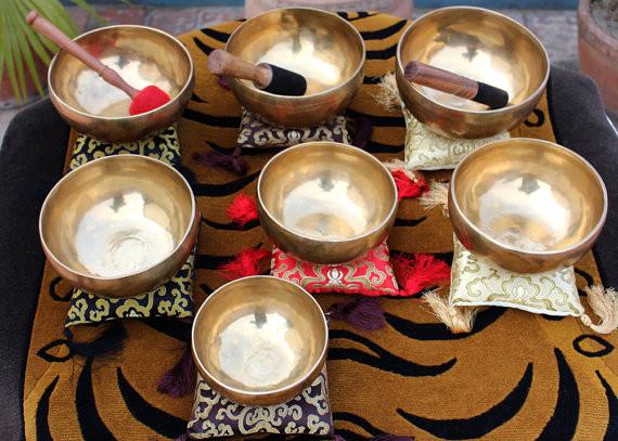 Seven Chakra Singing Bowls Set