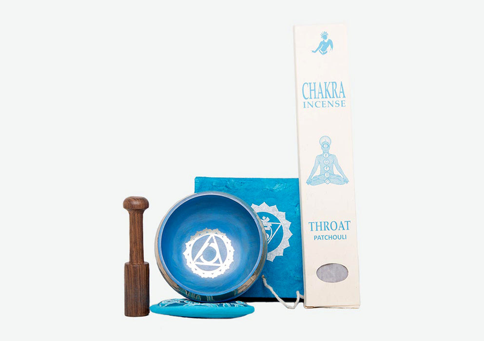Throat Chakra Singing Bowl Gift Set - nepacrafts
