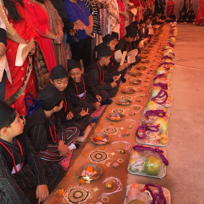Worshipping Self in Mha Puja in Deepawali (Light Festival, Tihar)