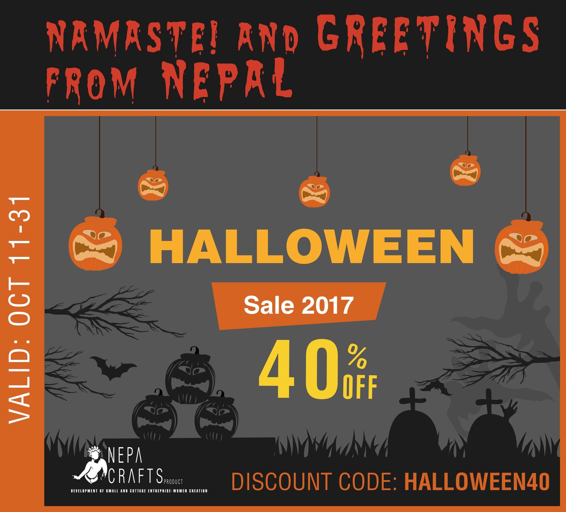 Halloween Trick or Treat  Namaste & Greeting from Nepal