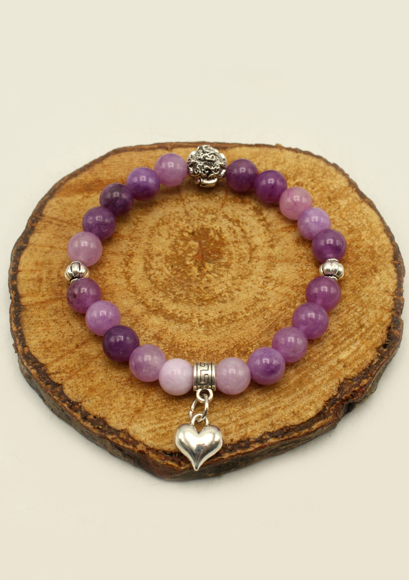 Purple Amethyst  Wrist Mala Bracelet