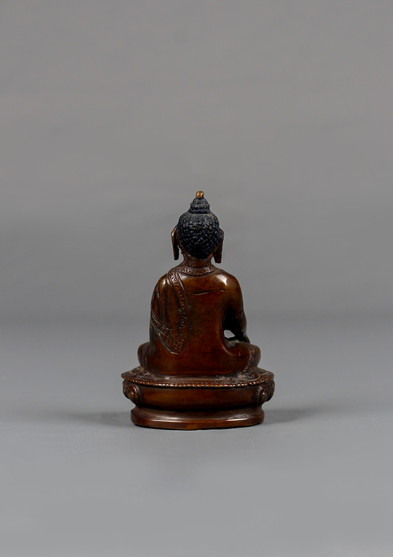 Copper Shakyamuni Buddha Statue 3.25"