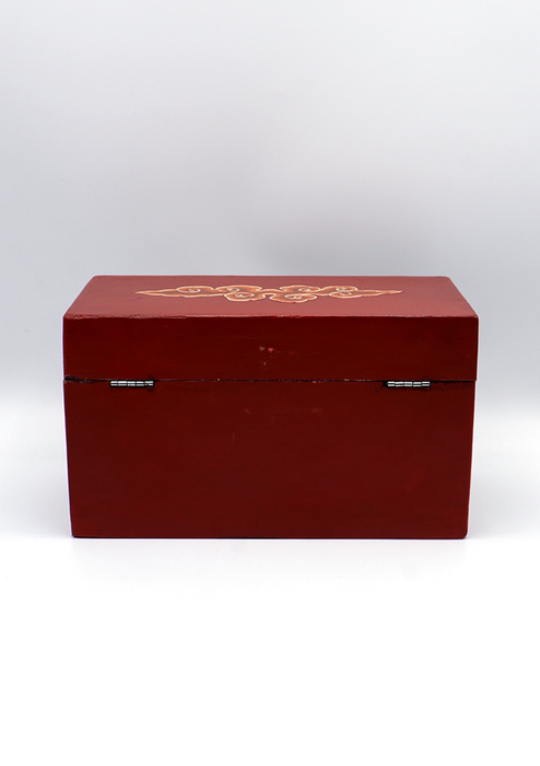 Handpainted Tibetan Cheppu Wooden Box 10"