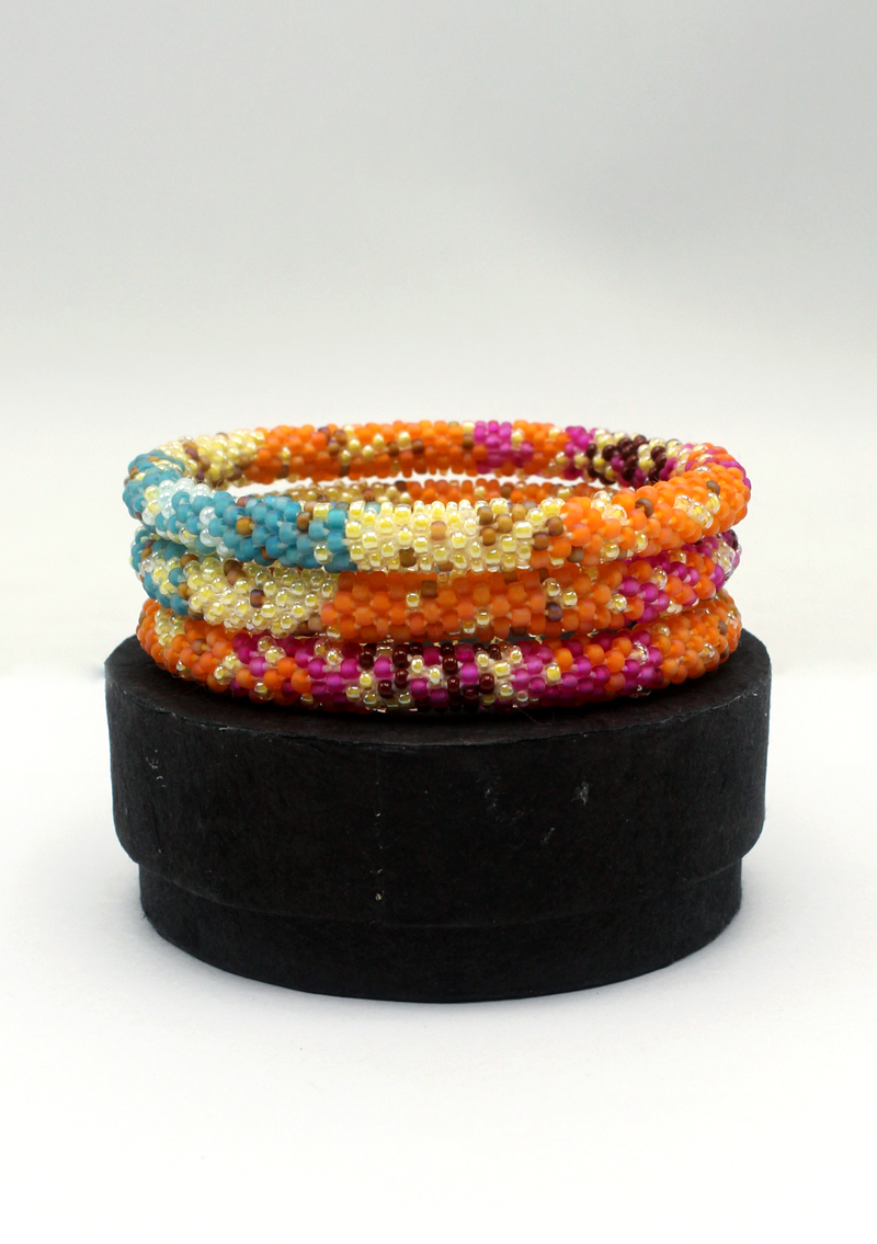 Nuptse Roll on Beads Bracelet Gift Set of 3 in Eco-Friendly Jewelry Box