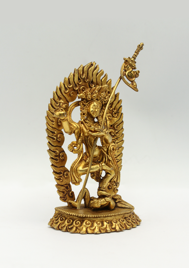 Gold Electroplated Jogini Statue 4"H