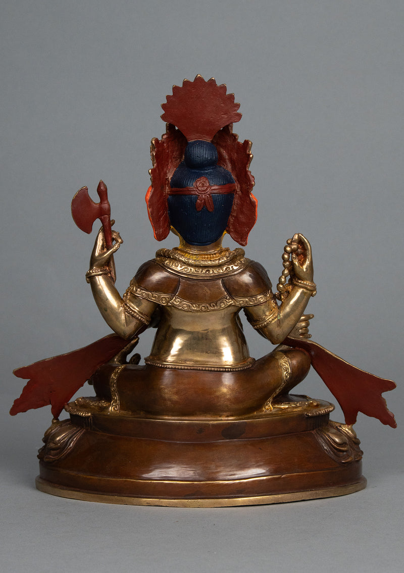 Partly Gold Plated Ganesh Statue 12"H