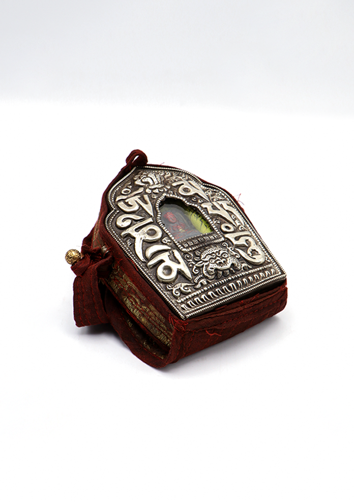 Hand Carved White Metal Aparmita Ghau Pendant