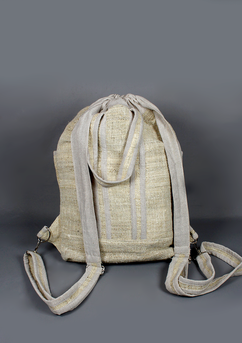 Natural Himalayan Hemp Drawstring Rucksack