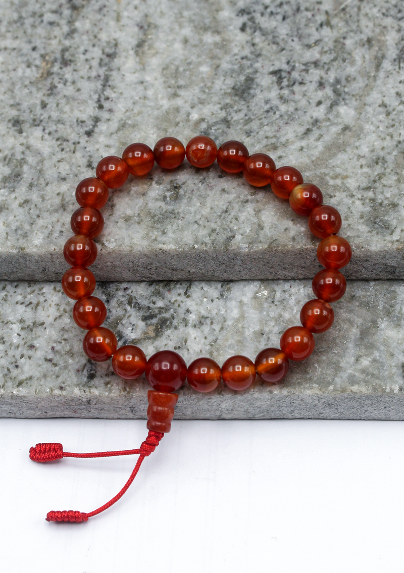 Carnelian Stone  Wrist Mala Bracelet