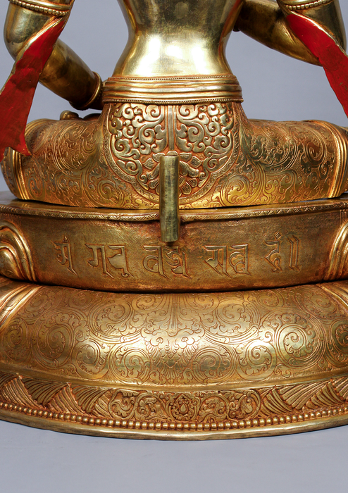 Fully Gold Plated Vajrasattva Statue 1.7 feet high