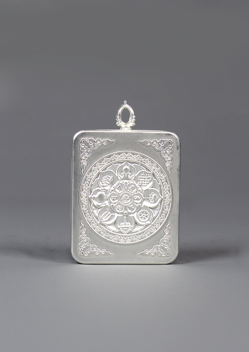 Hand Painted Mini Shakyamuni Thangka Amulet Pendant