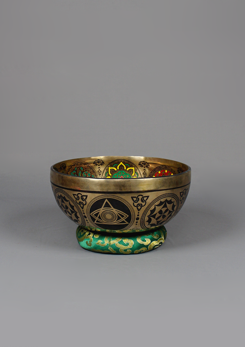 Avalokiteshvara  Handpainted Singing Bowl 9"
