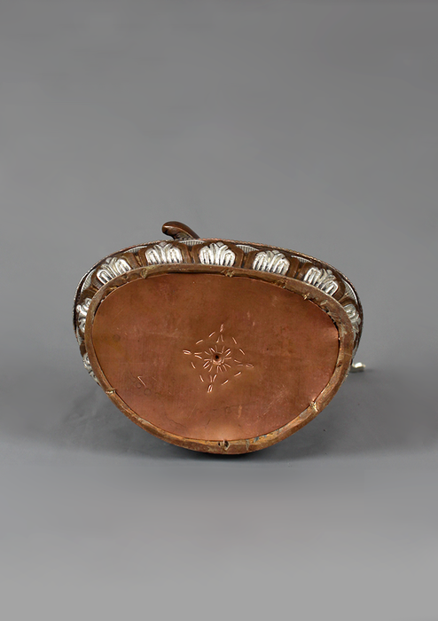 Guru Rinpoche Silver plated Copper Statue 9" H