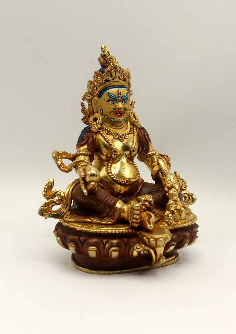 Jambhala God of Wealth  2K Gold  Statue 6"H